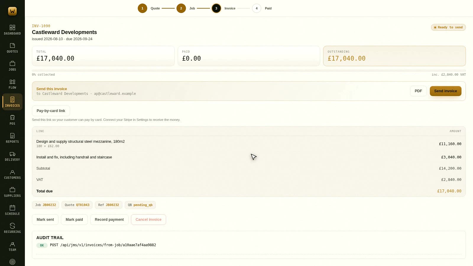 Invoices walkthrough